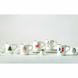 Le Creuset Silicone Noel Collection Medium Spatula, 11 1/8" x 2 1/4", White with Printed Design & Gold Foil