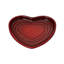 Le Creuset Cerise Stoneware Heart Shaped Spoon Rest  5.25""