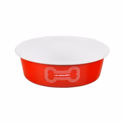 Le Creuset Enamel on Steel Large Dog Bowl 6 Cups Red