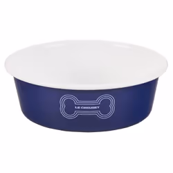 Le Creuset Enamel on Steel Large Dog Bowl 6 Cups Dark Blue