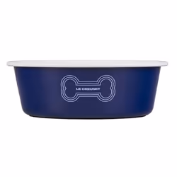 Le Creuset Enamel on Steel Large Dog Bowl  6 Cups  Dark Blue