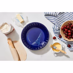 Le Creuset Eiffel Tower Collection Stoneware Pie Dish  9""  Indigo