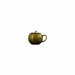 Le Creuset Stoneware Pumpkin Mug with Lid  14 oz.  Olive