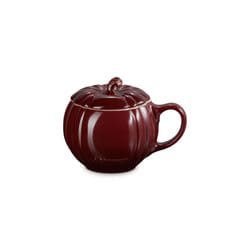 Le Creuset Stoneware Pumpkin Mug with Lid  14 oz.  Rhone