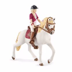 Schleich Horse Club, 6-Piece Playset, Horse Toys for Girls and Boys Ages 5-12, Sofia and Blossom the Horse