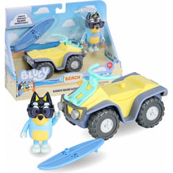 Moose Toys Bluey S9 Figure & Vehicle Pack Beach Quad with Bandit