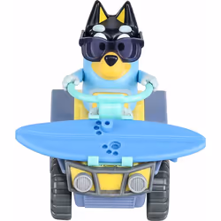 Moose Toys Bluey S9 Figure & Vehicle Pack Beach Quad with Bandit