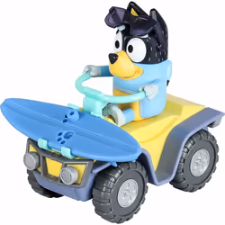 Moose Toys Bluey S9 Figure & Vehicle Pack Beach Quad with Bandit