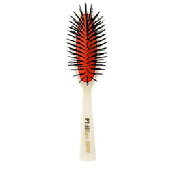 Phillips Brush 3000 Purse Size Cushion Hair Brush with Flower Design  White