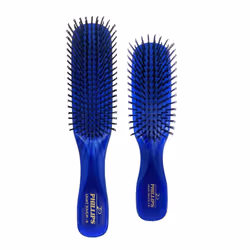Phillips Brush Light Touch 6 Sapphire Blue Hair Brush and Phillips Brush Light Touch 6 Purse sized Sapphire Blue combo pack b ...
