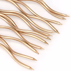 LUTER 24pcs Metallic Birthday Candles in Holders Spiral Birthday Cake Candles Long Thin Cupcake Candles for Birthday Wedding Par