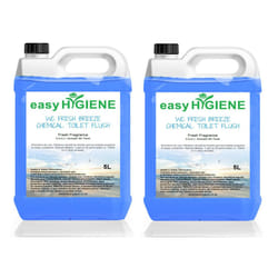 FRESH BREEZE FLUSH 10L CHEMICAL TOILET fluid Cleaner Portable BLUE rinse 2x 5L