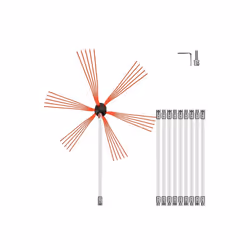 Vevor 10MYCS00000000001V0 33 ft. Chimney Cleaning Tool Kits with 10 Nylon Flexible Rods