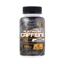 MuscleTech Platinum 100% Caffeine Boost Energy & Mental Focus 220 mg 125 Tablets