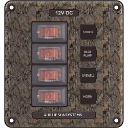 Blue Sea Systems 4323-BSS Panel Switch H2O CB 4POS CAMO