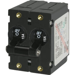 Blue Sea 7234 ASeries Double Pole Toggle  15A  Black