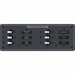 Blue Sea 8096BSS Panel DC 6pos H 10EA
