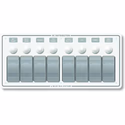 Blue Sea Systems 8271 8 Position Horizontal Mount Water Resistant Panel White