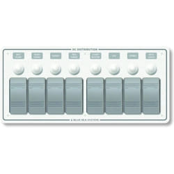 Blue Sea Systems 8271 8 Position Horizontal Mount Water Resistant Panel White