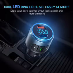 VicTsing Bluetooth FM Transmitter for Car-Wireless FM Radio Adapter