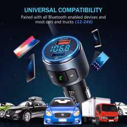 VicTsing Bluetooth FM Transmitter for Car-Wireless FM Radio Adapter