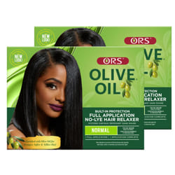 ORS Olive Oil Built-In Protection Full Application No-Lye Hair Relaxer Normal Strength (Pack of 2)