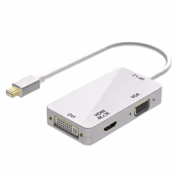 Thunderbolt Adapter, [Mini DP V1.2 Version] Mini Displayport to HDMI / VGA / DVI Video Converter for Apple Macbook, Macbook P ...