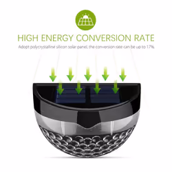 TOPELEK Solar Fence Lights, Decorative Lights 6 LED Garden Lights, Waterproof Solar Lights Wireless Outdoor Lights for Patio, Fence, Yard, Garden,...