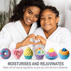 Bath Bombs Gift Set - Birthday Bath Bombs for Girls  6 Aromatherapy Natural Bath Bombs with Organic Ingredients  Skin Moisturizing Bubble Ba