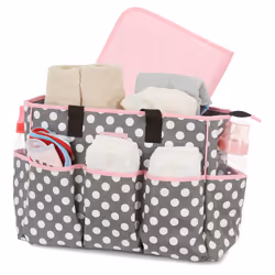 Cudlie Tote Diaper Bag and Changing Pad  Minnie Mouse Polka Dot Print