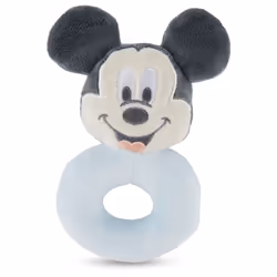 Disney Mickey Mouse Assorted Plush Lovie Rattle Set Pack of 2 - Soft and Cuddly Plush Material  Built-in Rattle for Sensory Stimulation Vibrant Colors