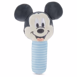 Disney Mickey Mouse Assorted Plush Lovie Rattle Set Pack of 2 - Soft and Cuddly Plush Material  Built-in Rattle for Sensory Stimulation Vibrant Colors