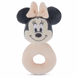 Disney Minnie Mouse Assorted Plush Lovie Rattle Set Pack of 2 - Soft and Cuddly Plush Material  Built-in Rattle for Sensory Stimulation Vibrant Colors