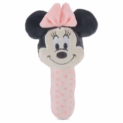 Disney Minnie Mouse Assorted Plush Lovie Rattle Set Pack of 2 - Soft and Cuddly Plush Material  Built-in Rattle for Sensory Stimulation Vibrant Colors