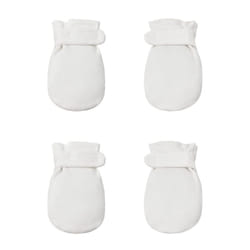 Newborn Baby No Scratch Mittens Stay On  100% Cotton Breathable  Adjustable Infant Gloves for Baby Boys Girls Mittens
