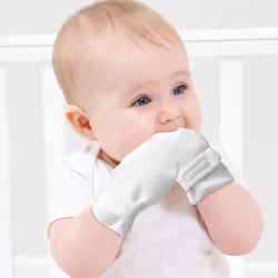 Newborn Baby No Scratch Mittens Stay On  100% Cotton Breathable  Adjustable Infant Gloves for Baby Boys Girls Mittens