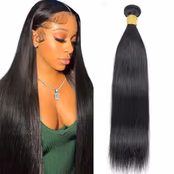 AUTTO Straight Hair 1 Bundles Brazilian Virgin Human Hair One Bundle Straight 16 Inch 100% Unprocessed Virgin Hair 1 Bundles  ...