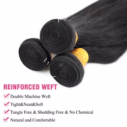 AUTTO Straight Hair 1 Bundles Brazilian Virgin Human Hair One Bundle Straight 16 Inch 100% Unprocessed Virgin Hair 1 Bundles Straight Weave Hair Human