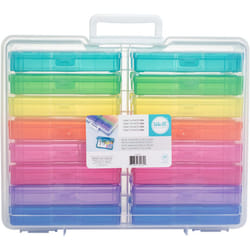 We R Craft & Photo Translucent Plastic Storage 15"X12"X5"-Includes 16 Mini Cases