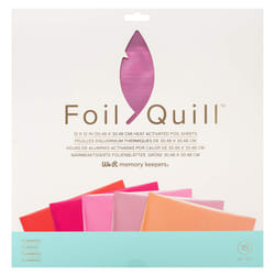 We R Memory Keepers Quill 12""X12"" Foil Sheets 15/Pkg-Flamingo-3 Each Of 5 Colors