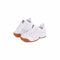 Fila Men's Disruptor II No-Sew Sneakers White/White/Gum 9