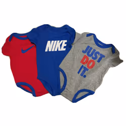 Nike Baby Boys 3-Piece Just Do It Bodysuits - Game Royal (3 Months)