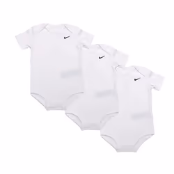 Nike Swoosh Three-Piece Infant Baby Bodysuit Set 3 Months  White (3 Months  White)