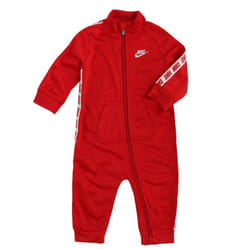 Nike Baby`s Tricot Taping Long Sleeve Coverall (University Red(56F711-U10)/White  3 Months)