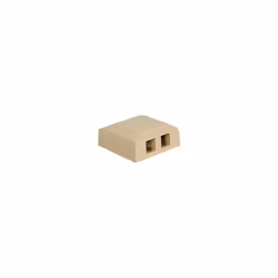 SURFACE MOUNT BOX, ELITE, 2-PORT, IVORY