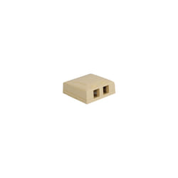SURFACE MOUNT BOX, ELITE, 2-PORT, IVORY