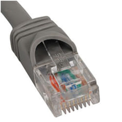 PATCH CORD, CAT 5e, MOLDED BOOT, 3' GY