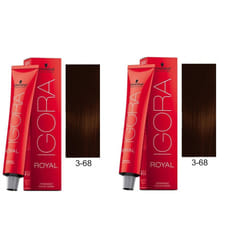 Schwarzkopf Royal Igora Dark Brown Chocolate Red - 3-68 - Pack of 2