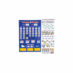 Learning Resources Calendar & Weather Pocket Chart School Calendar fo