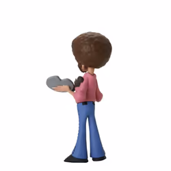 Bob Ross - 6  Scale Action Figure - Toony Classics Bob Ross with Peapod - NECA
